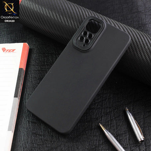 Xiaomi Redmi Note 11S Cover - Black - v2 - Soft Silicone Candy Color Matte Look Camera Protection Case