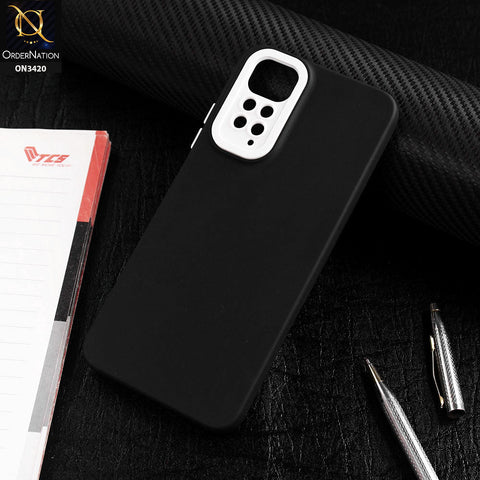 Xiaomi Redmi Note 11S Cover - Black - Soft Silicone Candy Color Matte Look Camera Protection Case