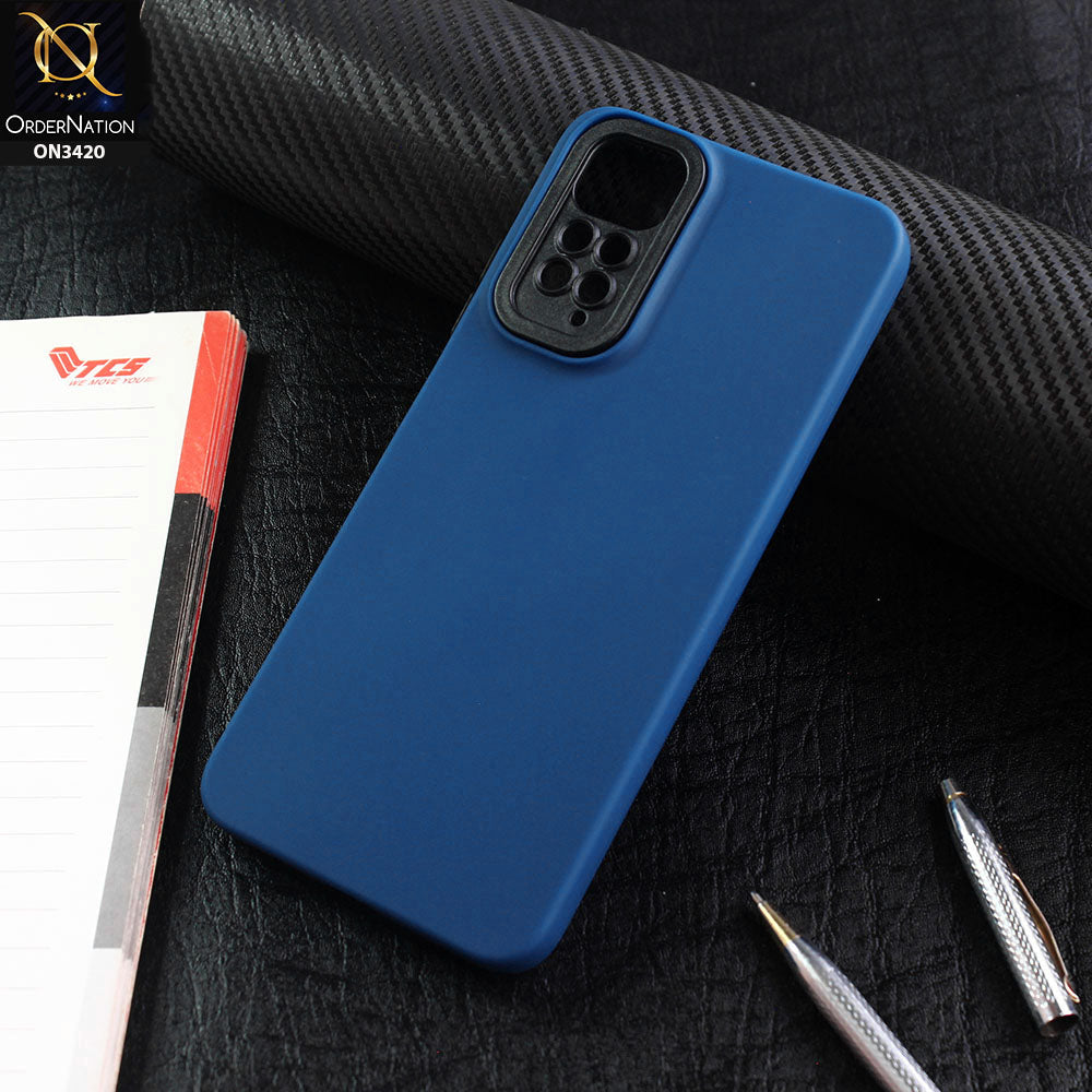 Xiaomi Redmi Note 11S Cover - Blue - v2 - Soft Silicone Candy Color Matte Look Camera Protection Case