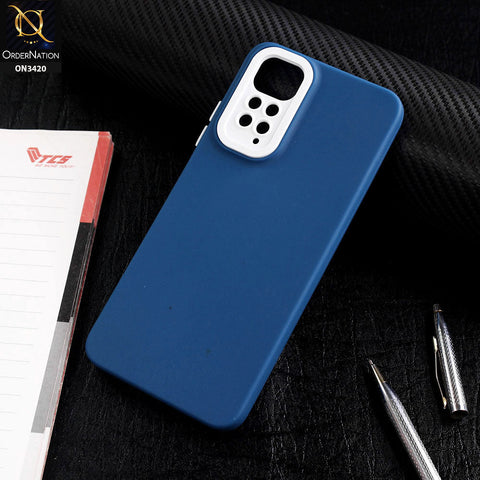 Xiaomi Redmi Note 11S Cover - Blue - Soft Silicone Candy Color Matte Look Camera Protection Case