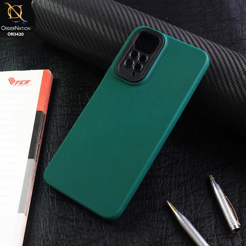 Xiaomi Redmi Note 11 Cover - Green - v2 - Soft Silicone Candy Color Matte Look Camera Protection Case