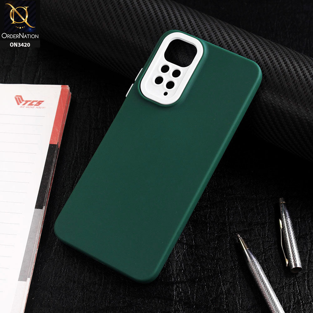 Xiaomi Redmi Note 11S Cover - Green - Soft Silicone Candy Color Matte Look Camera Protection Case