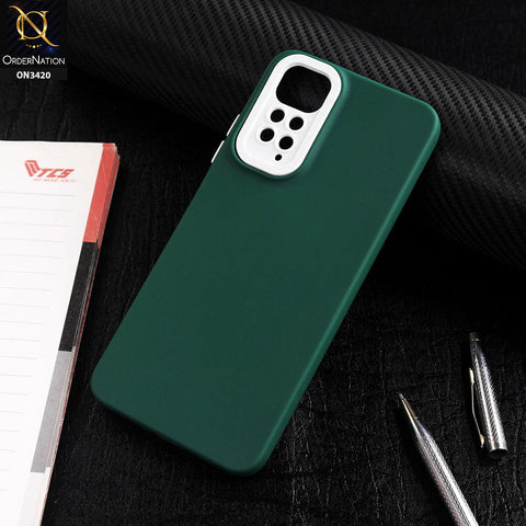 Xiaomi Redmi Note 11 Cover - Green - Soft Silicone Candy Color Matte Look Camera Protection Case