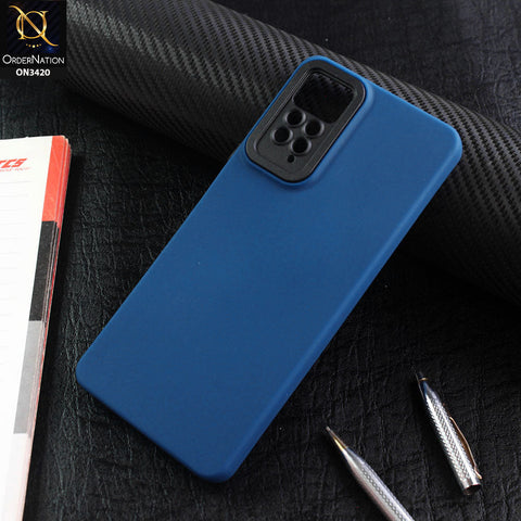 Xiaomi Redmi Note 11E Pro Cover - Blue - v2 - Soft Silicone Candy Color Matte Look Camera Protection Case