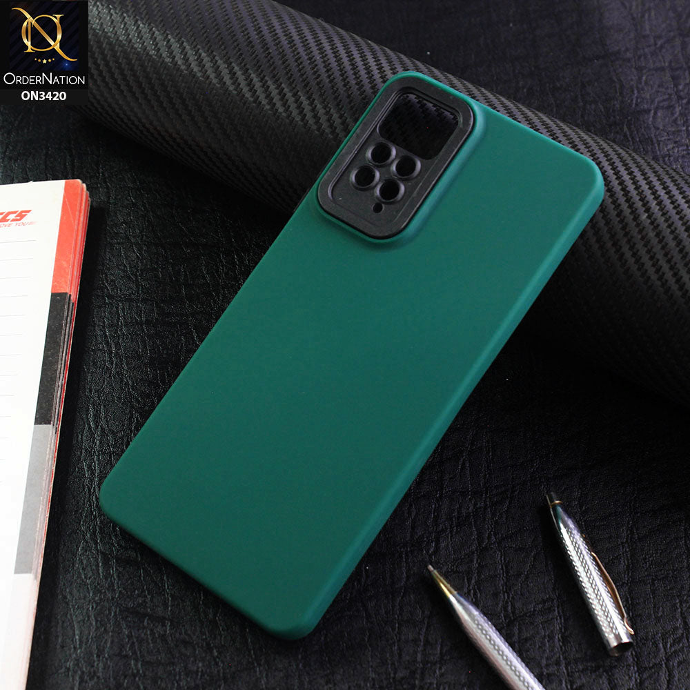 Xiaomi Redmi Note 11E Pro Cover - Green - v2 - Soft Silicone Candy Color Matte Look Camera Protection Case