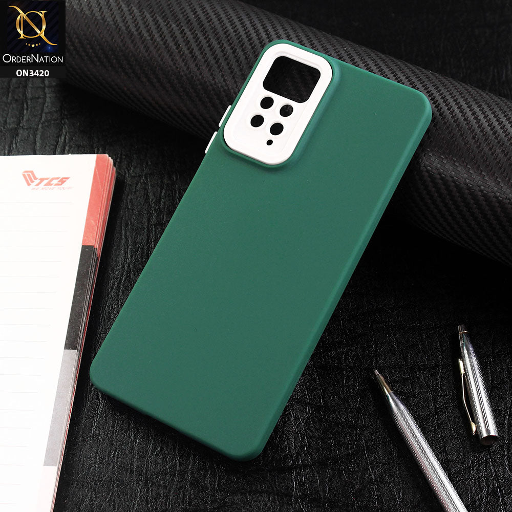 Xiaomi Redmi Note 11 Pro Cover - Green - Soft Silicone Candy Color Matte Look Camera Protection Case