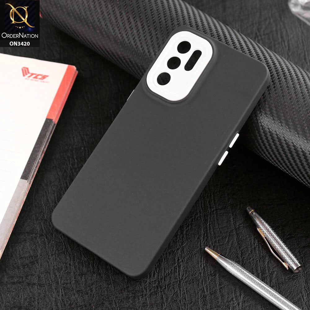 Oppo Reno 6 Cover - Black - Soft Silicone Candy Color Matte Look Camera Protection Case