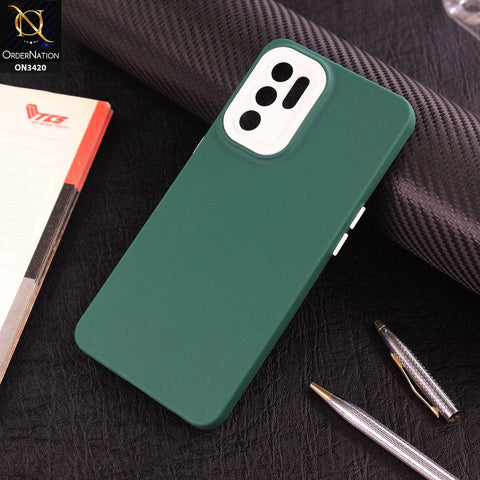Oppo Reno 6 Cover - Green - Soft Silicone Candy Color Matte Look Camera Protection Case
