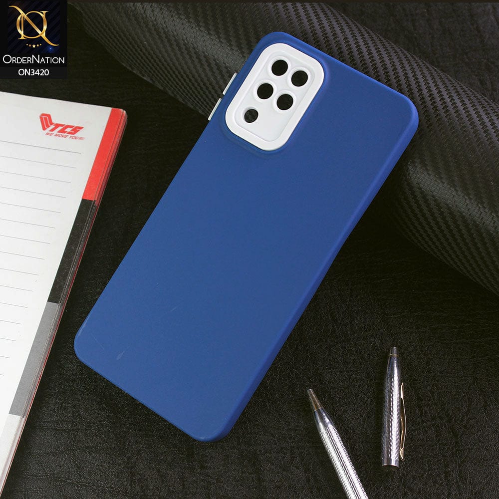 Samsung Galaxy A12 Nacho Cover - Blue - Soft Silicone Candy Color Matte Look Camera Protection Case