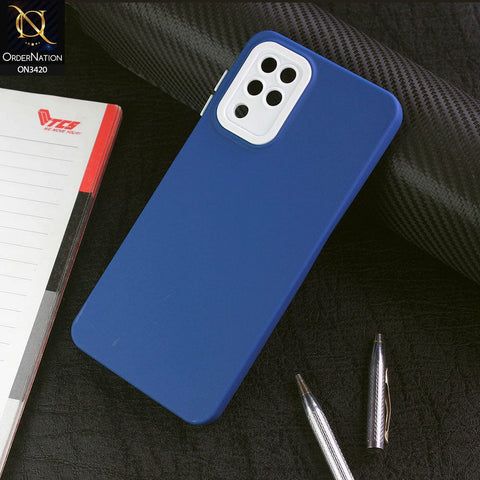 Samsung Galaxy A12 Nacho Cover - Blue - Soft Silicone Candy Color Matte Look Camera Protection Case
