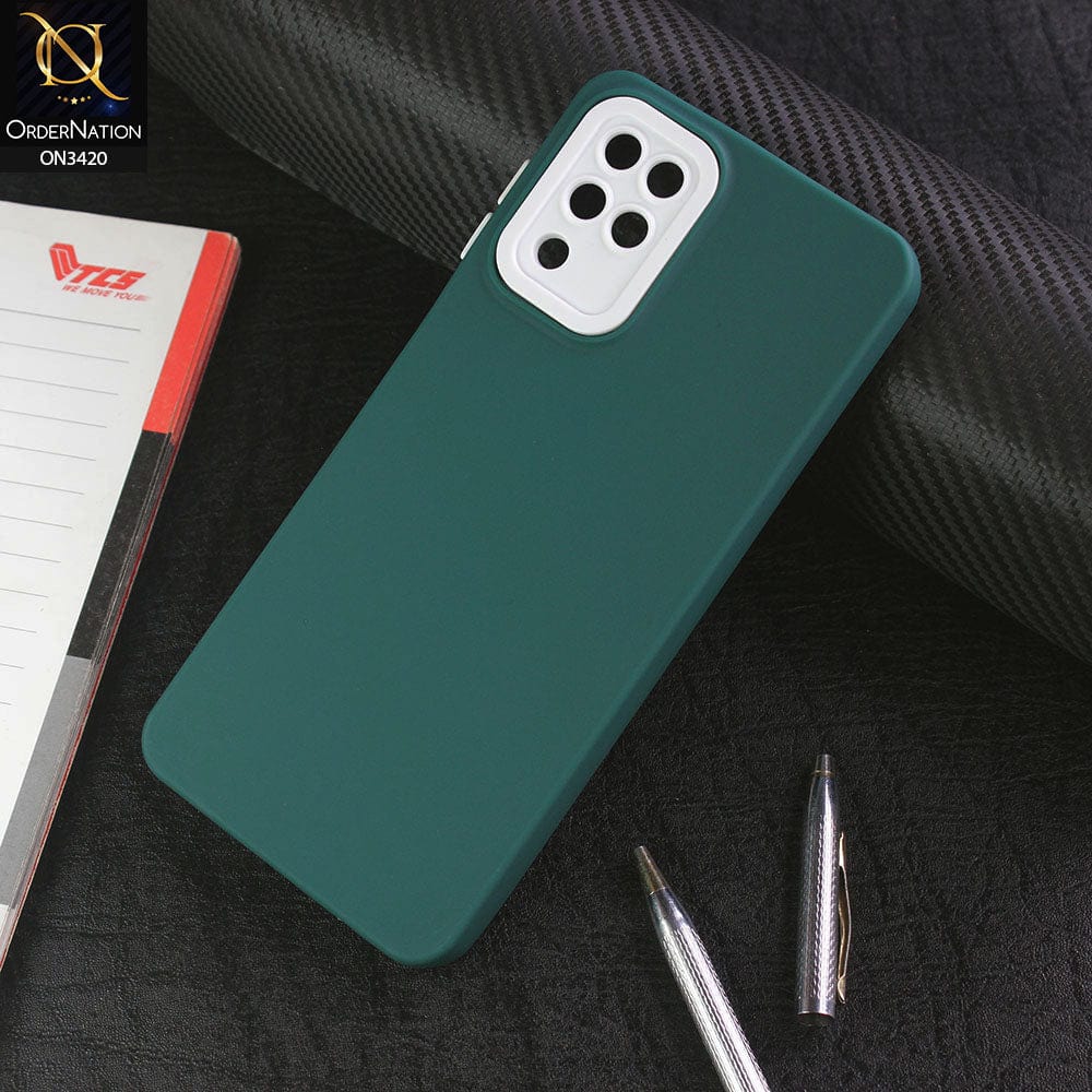 Samsung Galaxy A12 Nacho Cover - Green - Soft Silicone Candy Color Matte Look Camera Protection Case