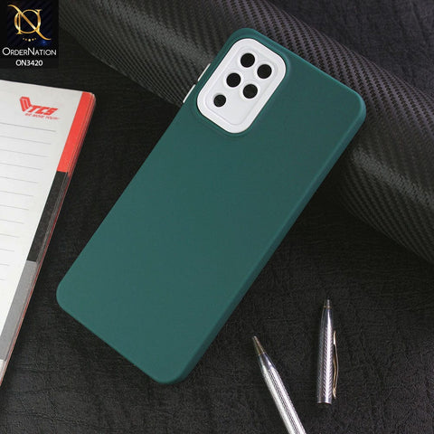 Samsung Galaxy A12 Nacho Cover - Green - Soft Silicone Candy Color Matte Look Camera Protection Case