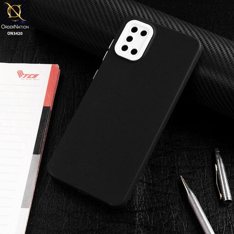 Samsung Galaxy A31 Cover - Black - Soft Silicone Candy Color Matte Look Camera Protection Case
