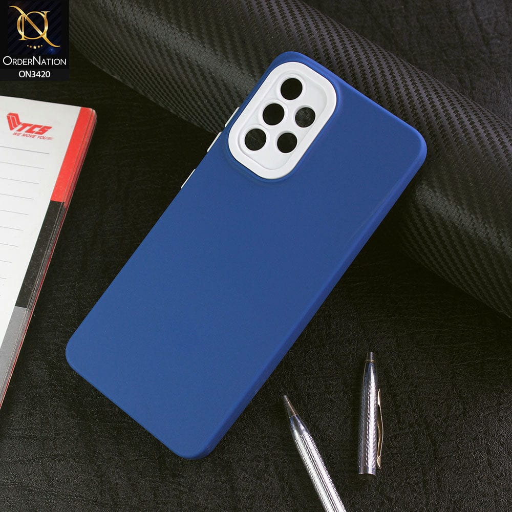 Samsung Galaxy A32 Cover - Blue - Soft Silicone Candy Color Matte Look Camera Protection Case