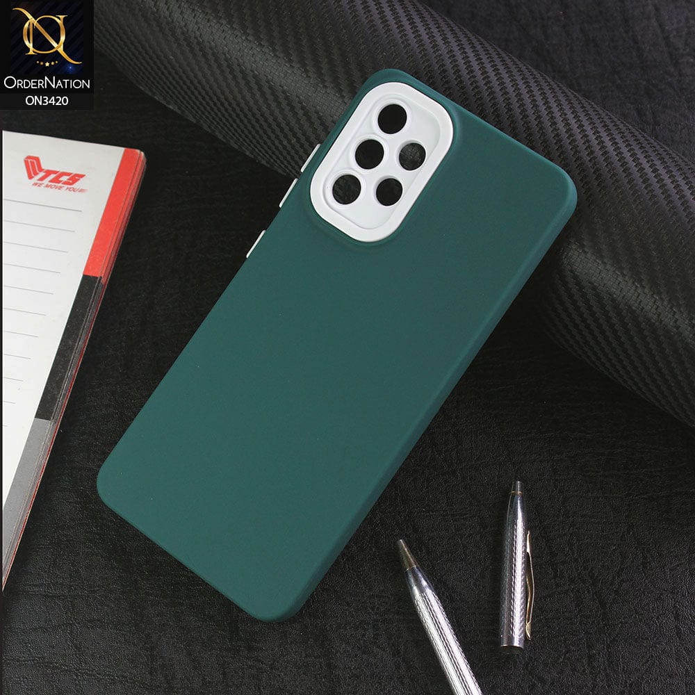 Samsung Galaxy A32 Cover - Green - Soft Silicone Candy Color Matte Look Camera Protection Case