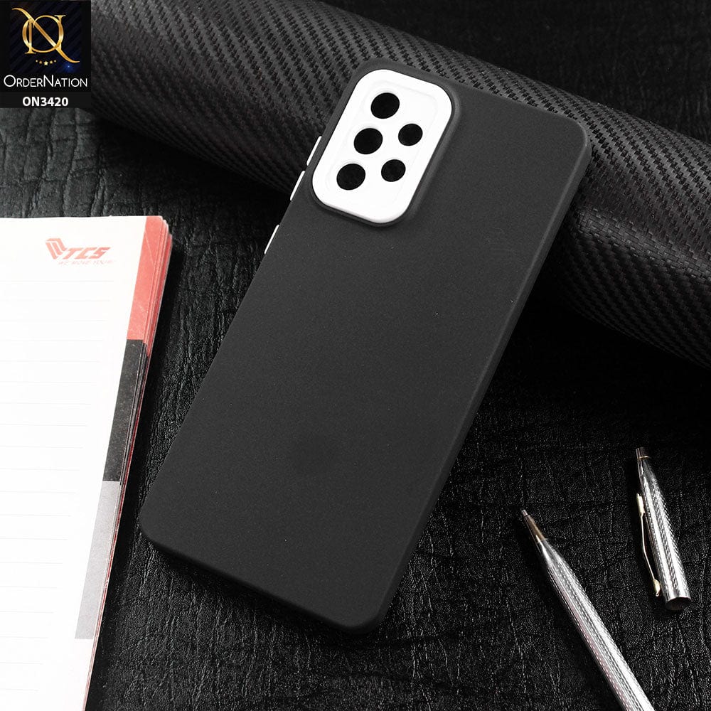 Samsung Galaxy A72 Cover - Black - Soft Silicone Candy Color Matte Look Camera Protection Case