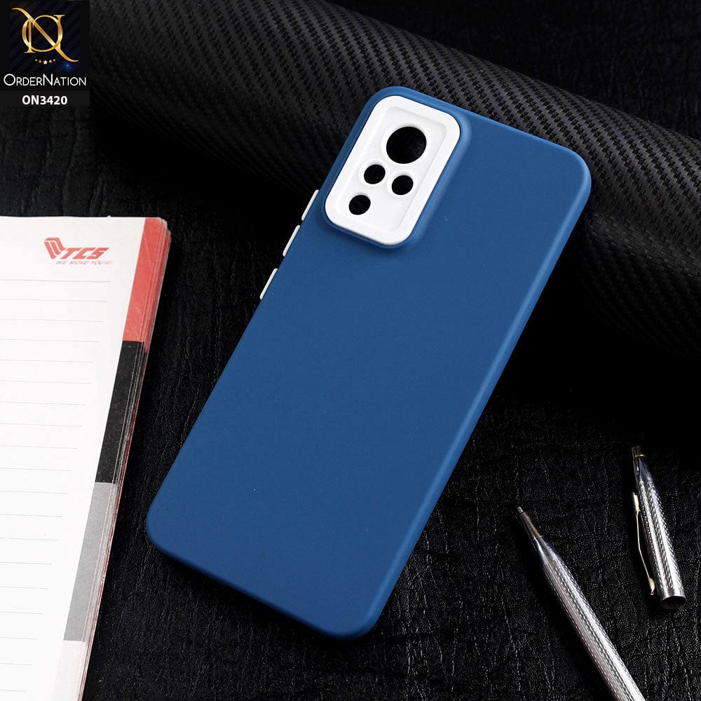 Vivo V21 Cover - Blue - Soft Silicone Candy Color Matte Look Camera Protection Case
