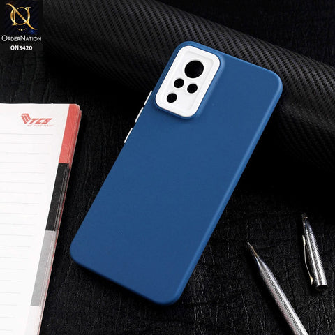 Vivo V21 Cover - Blue - Soft Silicone Candy Color Matte Look Camera Protection Case