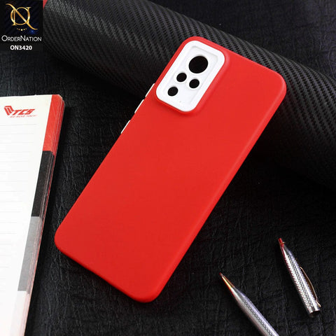 Vivo V21 Cover - Red - Soft Silicone Candy Color Matte Look Camera Protection Case