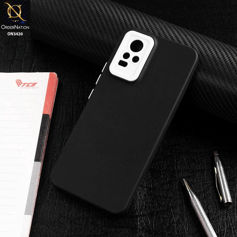 Vivo V21e Cover - Black - Soft Silicone Candy Color Matte Look Camera Protection Case