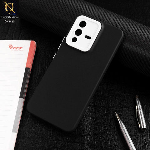 Vivo V23 5G Cover - Black - Soft Silicone Candy Color Matte Look Camera Protection Case