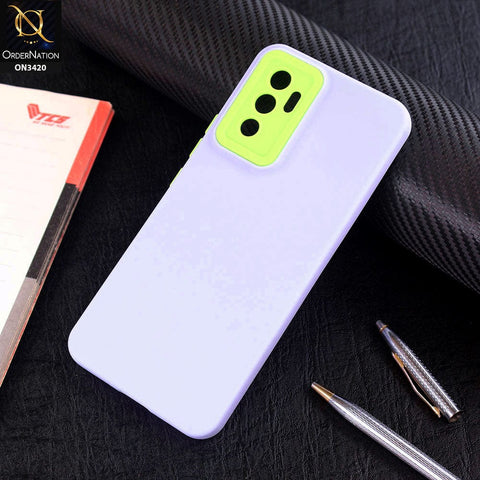 Vivo V23e Cover - Purple - Soft Silicone Candy Color Matte Look Camera Protection Case