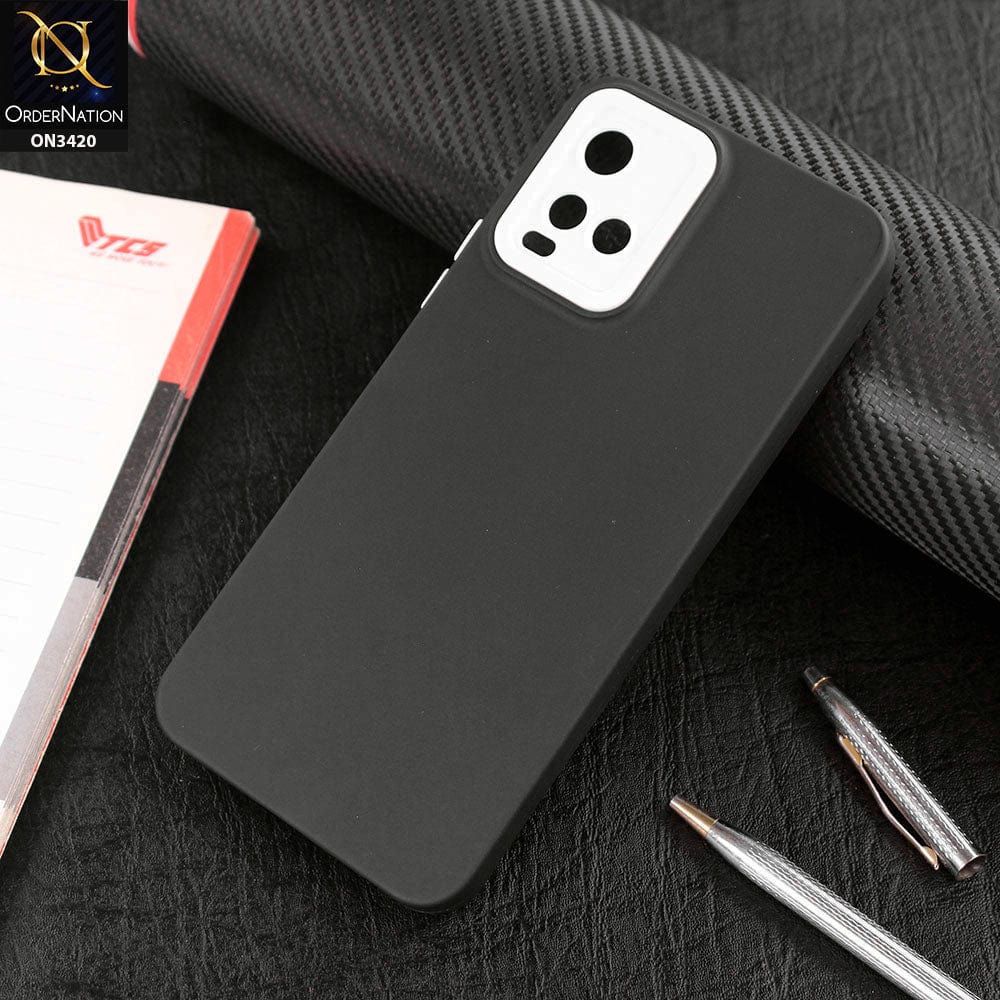 Vivo Y33t Cover - Black - Soft Silicone Candy Color Matte Look Camera Protection Case