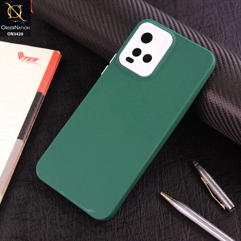 Vivo Y33t Cover - Green - Soft Silicone Candy Color Matte Look Camera Protection Case
