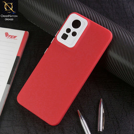 Infinix Zero X Cover - Red - Soft Silicone Candy Color Matte Look Camera Protection Case