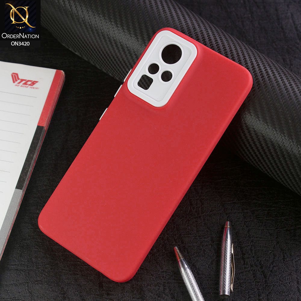 Infinix Zero Xi Cover - Red - Soft Silicone Candy Color Matte Look Camera Protection Case