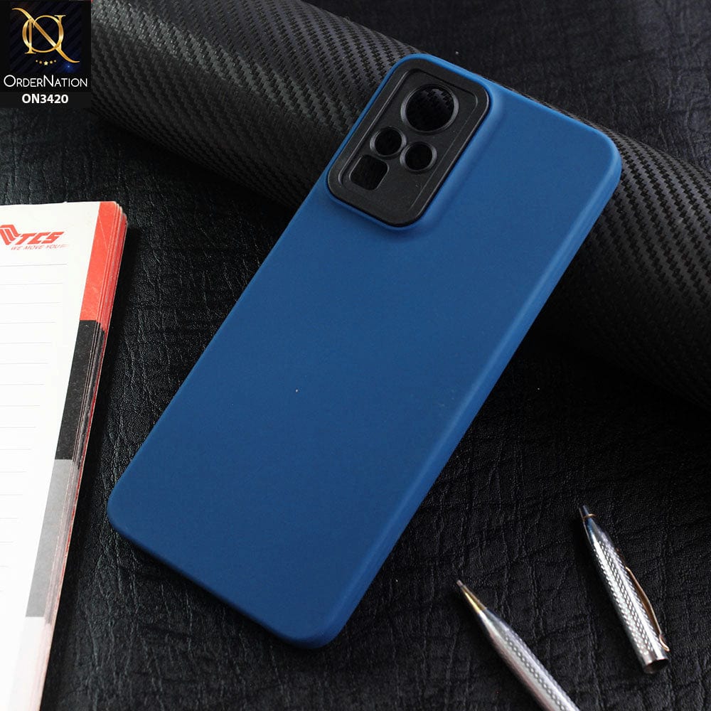 Infinix Zero X Neo Cover - Blue - v2 - Soft Silicone Candy Color Matte Look Camera Protection Case
