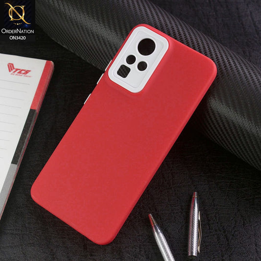Infinix Zero X Neo Cover - Red - Soft Silicone Candy Color Matte Look Camera Protection Case
