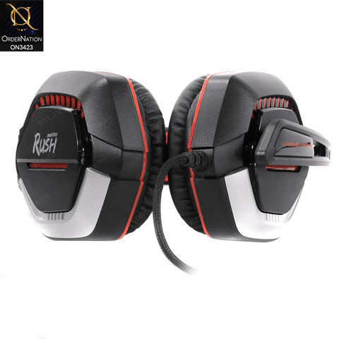 Black&Red - SMART BUY RUSH CRUSH'EM Gaming Headset with Microphone & LED Backlight