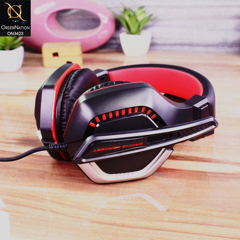 Black&Red - SMART BUY RUSH CRUSH'EM Gaming Headset with Microphone & LED Backlight
