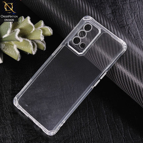 Oppo F19s Cover - Transparent - New Soft TPU Shock Proof Bumper Transparent Protective Case with Camera Protection