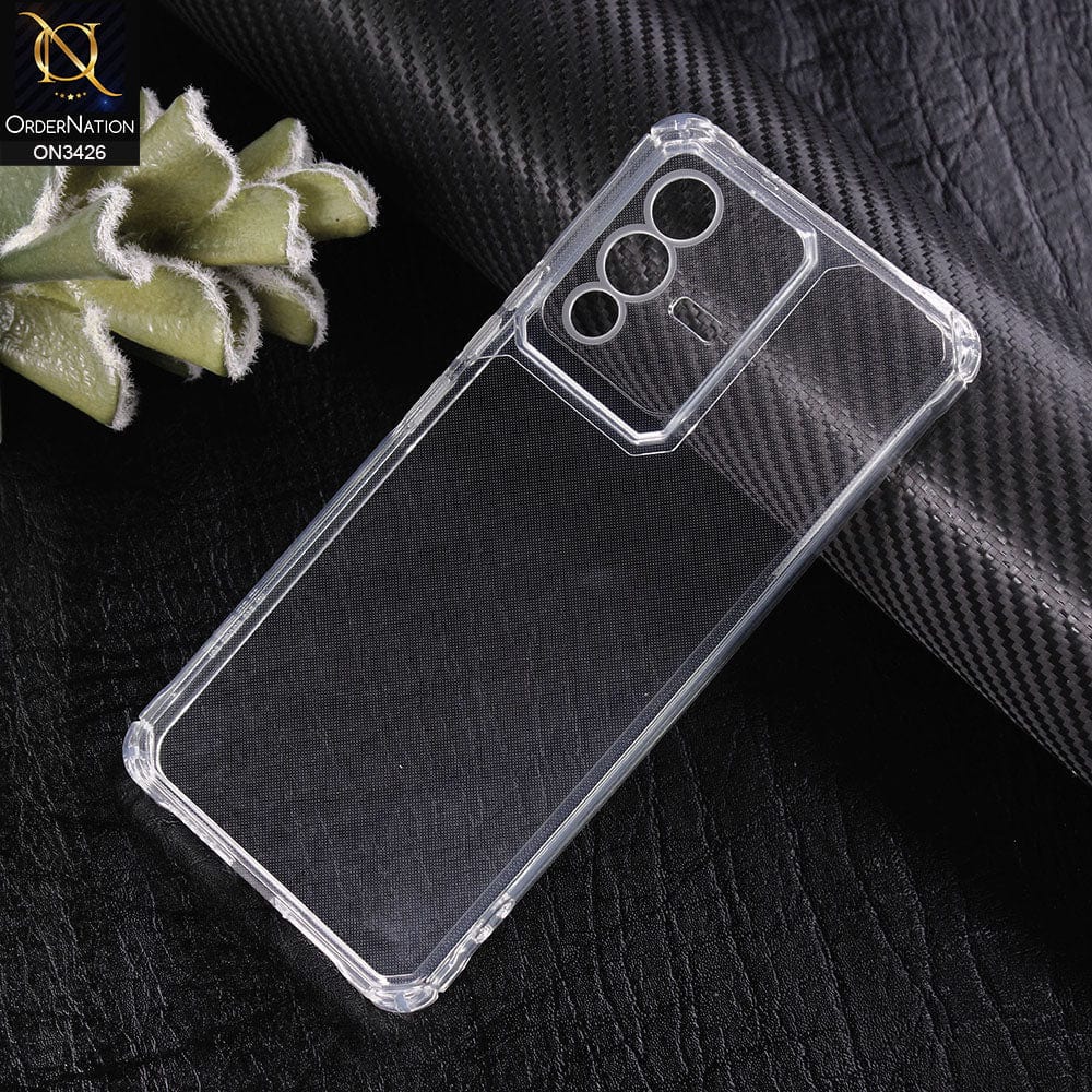 Vivo S12 Cover - Transparent - New Soft TPU Shock Proof Bumper Transparent Protective Case with Camera Protection