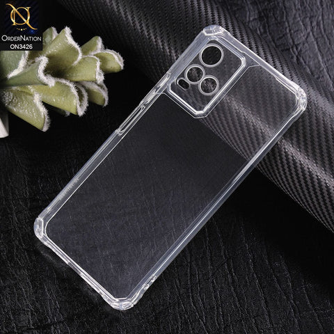 Vivo Y21a Cover - Transparent - New Soft TPU Shock Proof Bumper Transparent Protective Case with Camera Protection