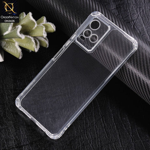 Vivo Y33s Cover - Transparent - New Soft TPU Shock Proof Bumper Transparent Protective Case with Camera Protection