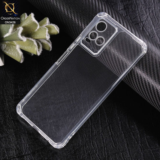 Vivo Y33t Cover - Transparent - New Soft TPU Shock Proof Bumper Transparent Protective Case with Camera Protection