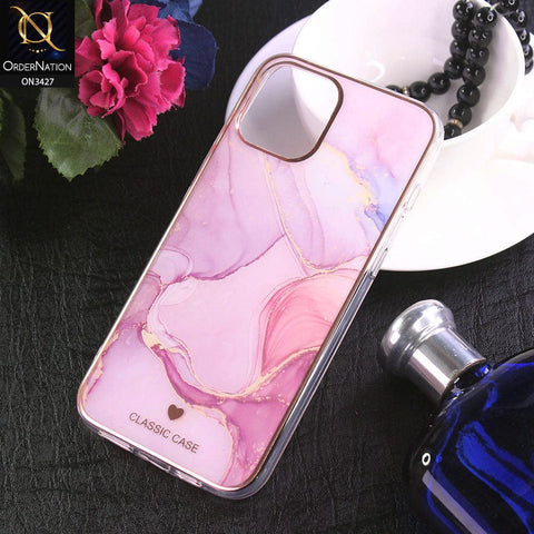 iPhone 12 Pro Max Cover - Design 10 - New Marble Series Acrylic With Electroplated Soft Borders Case