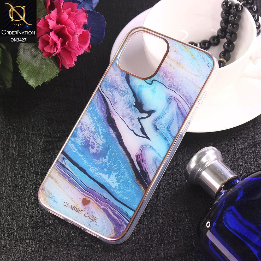 iPhone 12 Pro Max Cover - Design 11 - New Marble Series Acrylic With Electroplated Soft Borders Case
