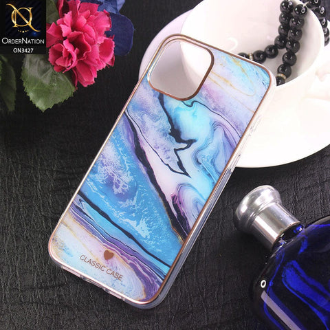 iPhone 12 Pro Max Cover - Design 11 - New Marble Series Acrylic With Electroplated Soft Borders Case