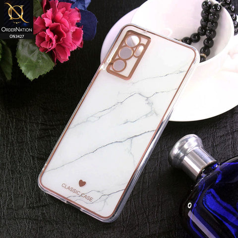 Vivo S10e Cover - Design 6 - New Marble Series Acrylic With Electroplated Soft Borders Case