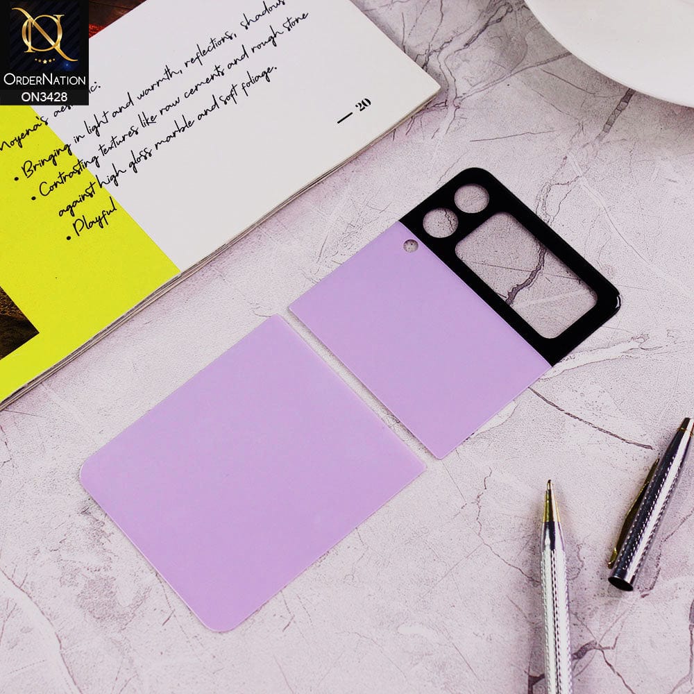 Samsung Galaxy Z Flip 3 5G Protector - Purple - Classy Ultra Thin Glassy Tempered Glass Back Protector