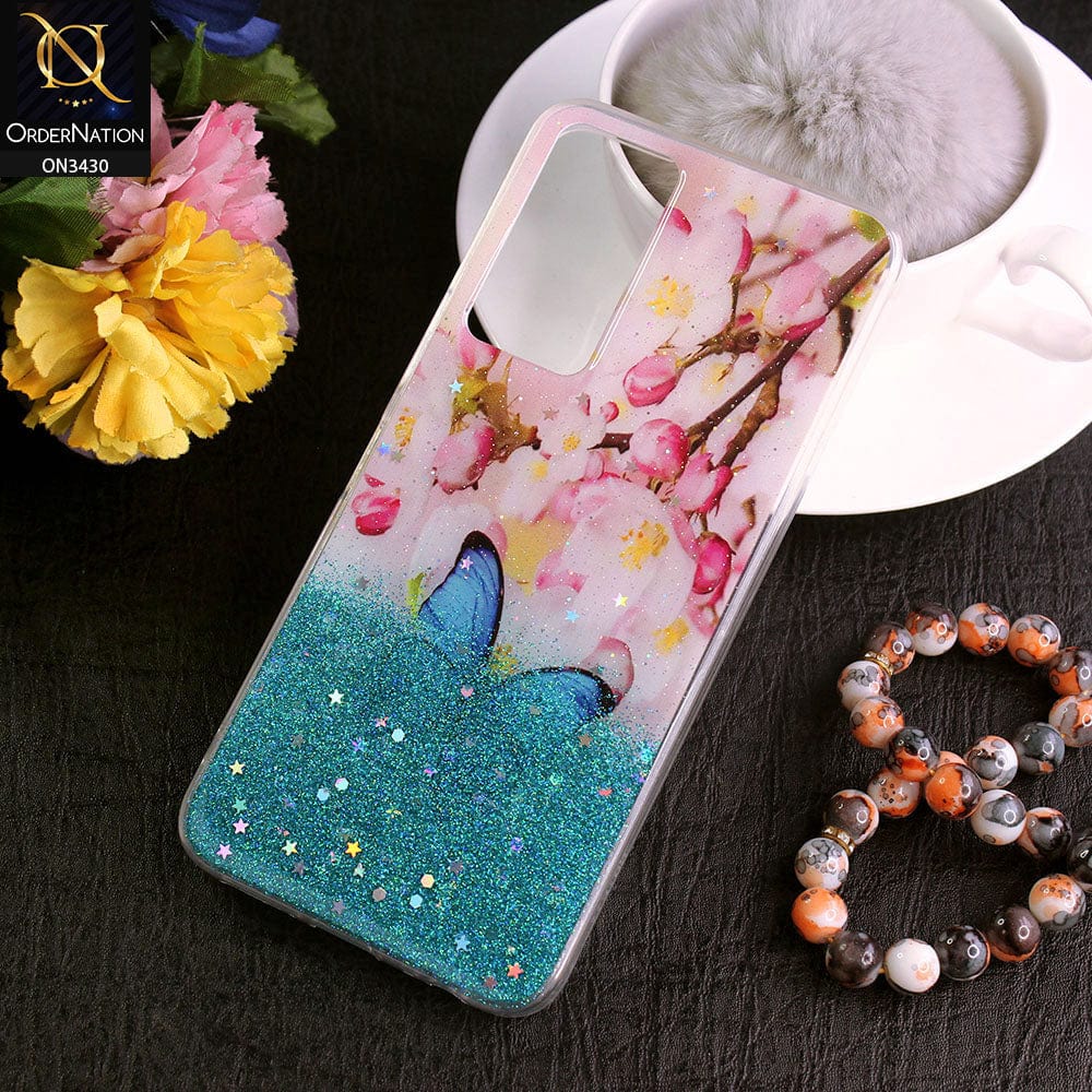 Infinix Note 11 Cover - Design 2 - New Floral Spring Bling Series Soft Tpu Case ( Glitter Does not Move )