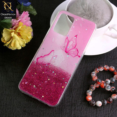 Vivo Y21 Cover - Design 3 - New Floral Spring Bling Series Soft Tpu Case ( Glitter Does not Move )
