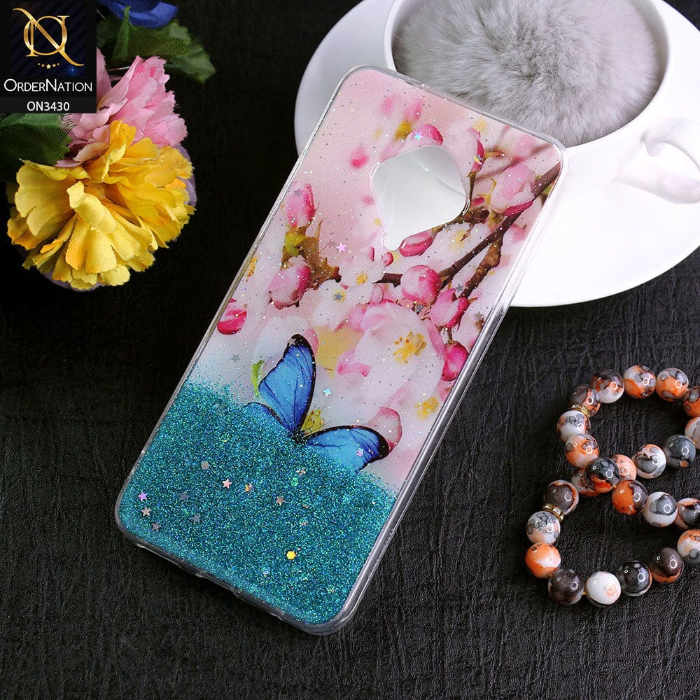 Vivo S1 Pro Cover - Design 2 - New Floral Spring Bling Series Soft Tpu Case ( Glitter Does not Move )