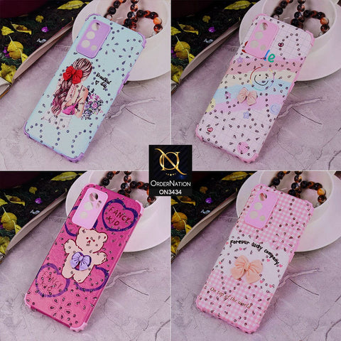 Oppo F19s Cover - Design 4 - Trendy Creative Cute Bling Diamond Soft Silicone Case