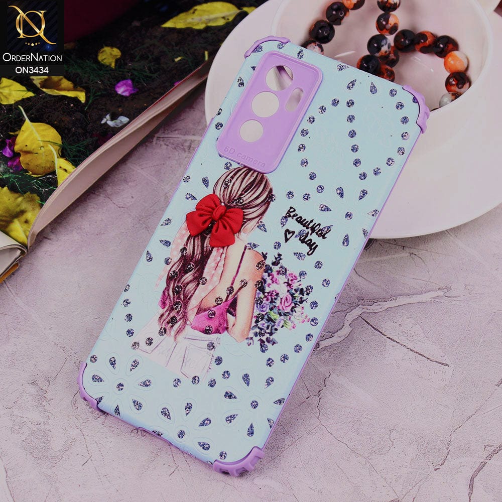 Vivo V23e Cover - Design 1 - Trendy Creative Cute Bling Diamond Soft Silicone Case