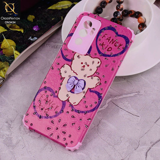Vivo V23e Cover - Design 3 - Trendy Creative Cute Bling Diamond Soft Silicone Case